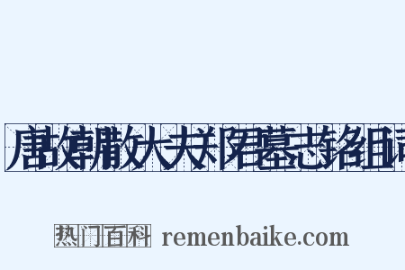 唐故朝散大夫郑君墓志铭组词是什么意思的图片